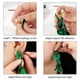 thumbnail image 3 of Pendientes colgantes de aro shaofei pétalos de hojas tropicales coloridos modernos verde 69507, 3 of 5