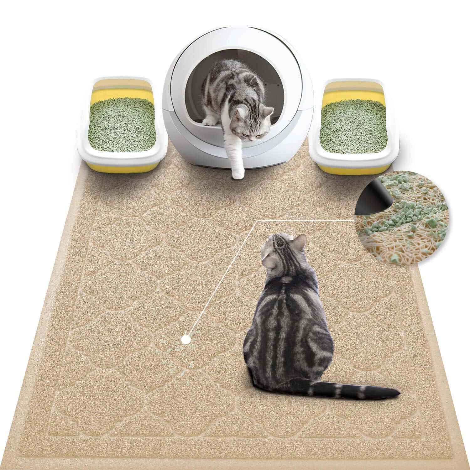 Cat Litter Mat PVC Large (35 x 23)丨Cat Litter Mat Kitty Litter Trapp –  conlunpet