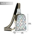 thumbnail image 2 of FORMRS Womens Crossbody Sling Bag Travel Daypack Shoulder Chest Backpack, Light Blue Shimmering Pattern, 2 of 7