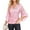 Pink, variant on Womens 3/4 Sleeve Sequin Top Sparkly Glitter Blouse V Neck Shirt for Women Party Going Out Tops Evening Dressy Casual Birthday Dinner Clubbing, Pink,M