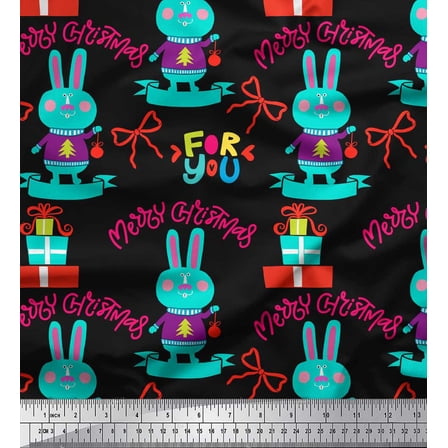 Soimoi Black Cotton Duck Fabric Text & Bunny Kids Print Fabric by the Yard 42 Inch Wide