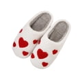 thumbnail image 2 of Viluyesy Womens Scuff Slippers Curly Fleece Lined Cat Embroidery Closed Toe Non Slip Warm Soft Indoor House Slides Red Size 7.5, 2 of 7