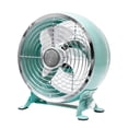 thumbnail image 3 of (2 pack) Better Homes & Gardens 5" 3-Speed Mint Retro Personal Metal Drum Fan, 3 of 11