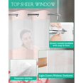 thumbnail image 4 of No Hook Shower Curtain with Snap-in Liner, Pink Flamingo Waterproof Fabric Bathroom Curtains, Summer Flamingo Coastal Ocean Beach Bath Curtains & Mesh Top Window 72"x84" Long, 4 of 6