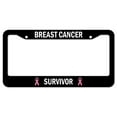 thumbnail image 1 of SignMission D-LPF-06-15 12 x 6 in. Breast Cancer Survivor Plastic License Plate Frame & Tag Holder, 1 of 1