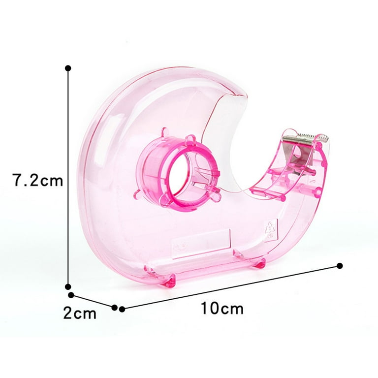 Andoer Transparent Desktop Tape Tape Hand Use Practical Adhesive Tape  Dispenser Portable Lightweight for Office Home DIY Handcraft Stationery  10.2x7.2x2.5cm Suitable for 24mm Width Tape 