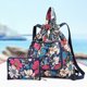 thumbnail image 4 of Travel Backpack Large Capacity Drawstring Nylon Print Foldable Organizer Multifunctional Bag Portable Lightweight for Office Gym, Foldable Lightweight Nylon Fabric, Adjustable Shoulder, 4 of 9