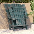 thumbnail image 3 of Flash Furniture Charlestown Folding Adirondack Chair - Sea Foam - Poly Resin - Indoor/Outdoor - Weather Resistant - Set of 2, 3 of 14
