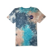 Skull & Wings Adult Tie Dye Short Sleeve NASA Graphic T-Shirt