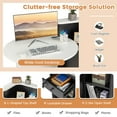 thumbnail image 6 of Costway Front Reception Counter Desk Checkout Office Desk with Open Shelf & Lockable Drawer Black, 6 of 10