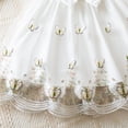 thumbnail image 5 of SonxaHe Infant Girl Elegant Dress Flutter Sleeve Embroidery Evening Gown Kids Stylish Birthday Celebration Dresses White,Size 9-12 M, 5 of 8