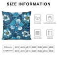 thumbnail image 5 of BANET Throw Pillow Cushion Case, Nostalgic Look Flowers Squares Tile Mosaic Inspired Motif, Accent Double-Sided Digital Printing 22x22in, 5 of 5