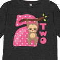 thumbnail image 4 of Inktastic Pink Sloth 2nd Birthday Girls Long Sleeve Toddler T-Shirt, 4 of 5