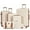 Beige, variant on Travelhouse 6 Piece Hardshell Luggage Set Hardside Lightweight Suitcase with TSA Lock Spinner Wheels.(White)