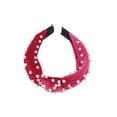 thumbnail image 3 of Unique Bargains 1 Pc Hairband Velvet Pearl Knot Hair Accessories for Women Rose Red, 3 of 4