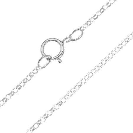 16 Toggle Rolo Necklace - Sterling Silver Finished Rolo Chain Necklace 1.3mm Links (16 Inches)