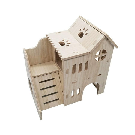 Hamster House Exercise Toy Exploring Toys Playground for Mice Rat Guinea Pig 17cmx11.5cmx17cm