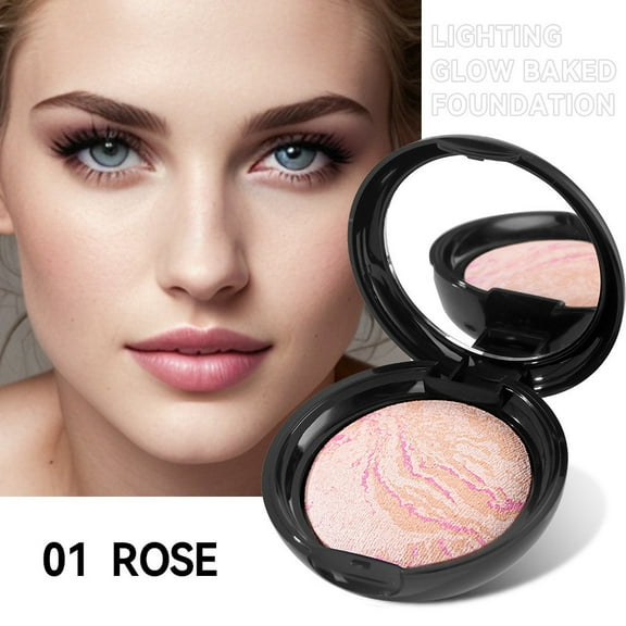 Gzwccvsn Multi-color Waterproof Brightening Makeup Setting Concealer Not Easy To Smudges Baked Powder Cake 10g Beauty SKin Care