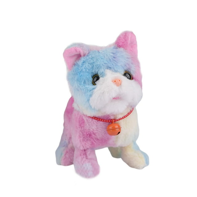 Juguete eléctrico para gatos que caminan, mascota electrónica, animal de educativo con repetición de grabación para niñas y niños, regalos de Vistoso
