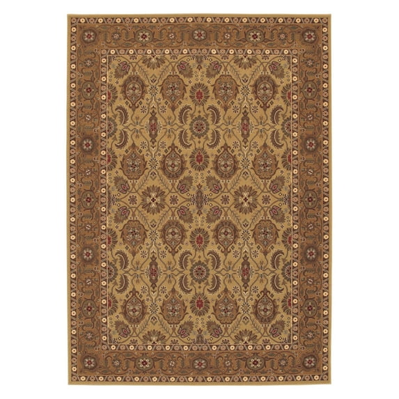 Couristan Royal Kashimar 8132/2607 All Over Vase Area Rug - Hazelnut