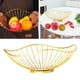 thumbnail image 5 of Cesta de alambre de metal multiusos para frutas, dulces, postres, verduras modernas Oro, 5 of 7