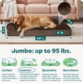 thumbnail image 3 of FurHaven Pet Products Plush & Velvet Deluxe Chaise Lounge Orthopedic Sofa-Style Pet Bed for Dogs & Cats - Sable Brown, Jumbo, 3 of 9
