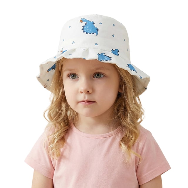 MIASHUI Breathable Fisherman Sun Hat For Kids Outdoor Beach Activities And Summer White,One Size