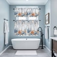 thumbnail image 3 of Blue Coastal Kitchen Curtains Sets for Windows 24 Inch Length, Summer Beach Starfish Weeping Eucalyptus Ombre Rod Pocket Window Treatments Tier Curtains and Valances Set for Bedroom/Bathroom, 3 of 8