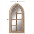 thumbnail image 5 of DecMode 26" x 35" Brown Arched Distressed Window Pane Wall Mirror, 5 of 16