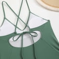 thumbnail image 6 of LYMAYTER One Piece Swimsuits for Women Summer Trendy V Neck Crisscross Backless Slimming Swimwear S M L, 6 of 8