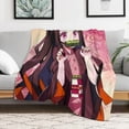 thumbnail image 6 of Demon Blanket  Nezuko Flannel Throw Blankets Soft Pile Cozy Plush Throw Blanket for All Seasons, 3D Printed Warm Blanket for Sofa Beds Home Decor, 6 of 10