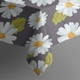 thumbnail image 5 of Darkgray Daisy Flower Green Leaves Pattern Square Tablecloth,Waterproof Square Table Cover,Wipeable Spillproof Washable Table Cover for Home Kitchen Party Decor 42"X42"(107x107cm), 5 of 6