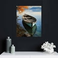 thumbnail image 5 of COMIO Framed wall Art Boat floating in the middle of the lake, natural mountain scenery, Canvas Forest Wall Art, Boat Painting Art, Boat wall art, Boat wall art, natural mountain scenery wall art, 5 of 5