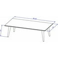 thumbnail image 3 of Utopia 11.81" High Rectangle Coffee Table with Splayed Legs in Off White and Maple Cream, 3 of 3