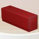 thumbnail image 5 of Organizador de tarjetero, caja de cuero con cierre, estuche para 300 cartas, tamaño compacto y portátil 400+ rojo, 5 of 9