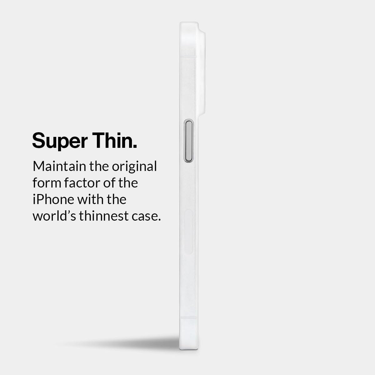 totallee Thin iPhone 15 Pro Case, Thinnest Cover Ultra Slim Minimal - for Apple iPhone 15 Pro (2023) (Frosted Clear)