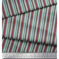 thumbnail image 3 of Soimoi Blue Rayon Fabric Colorful Vertical Stripe Printed Fabric 1 Yard 42 Inch Wide, 3 of 3