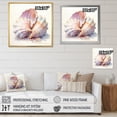 thumbnail image 4 of Designart "Watercolor White Seashells composition II" Animals Floater Framed Canvas Wall Art, 4 of 7