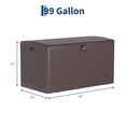 thumbnail image 7 of QinaQin 99 Gallon Deck Box, Waterproof Lockable Resin Outdoor Storage Box for Patio Cushions, Tools, Mats and Pool Gear, 7 of 7
