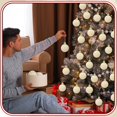 thumbnail image 2 of Christmas Velvet Balls 1.97 Flocked Christmas Hanging Ornaments Handmade Velvet Balls Xmas Tree Ornaments Xmas Tree Bulbs for Wedding Anniversary Party 15 Pcs, 2 of 5