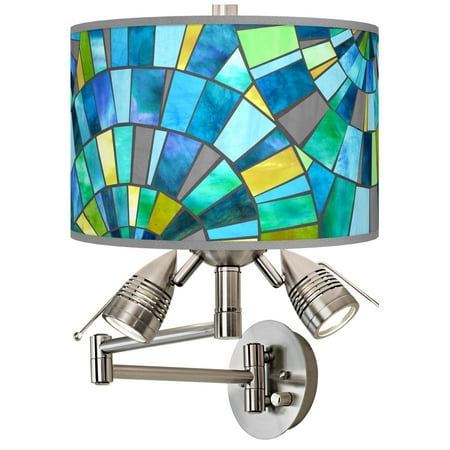 

Giclee Gallery Lagos Mosaic Giclee Plug-In Swing Arm Wall Lamp