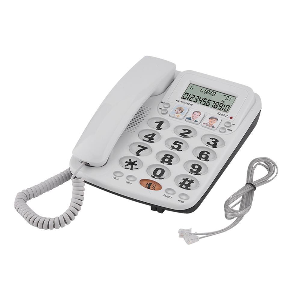 Domqga 2line Corded Phone with Speakerphone Speed Dial Corded Phone with Electric Display for