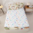 thumbnail image 4 of Homewish Brown Cartoon Capybara Zipper Twin Comforter Sets with Fitted Sheet and 2 Pillowcases,Funny Mouse Zipper Bedding Set For Capybara Lovers,Reversible,4 Pieces, 4 of 7