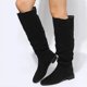 thumbnail image 3 of New Women Faux Suede Knee Length Boots Winter Warm Low Heel Casual Shoes, 3 of 4
