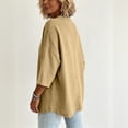 thumbnail image 6 of 3/4 Sleeve Cardigan for Women Casual Lightweight Open Front Cotton Linen Cardigans Womens V Neck Button Front Cardigan Jackets, 6 of 8