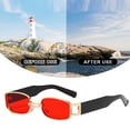 thumbnail image 4 of Personalidad de la tendencia de la moda de las gafas de sol del cuadrado del metal del marco pequeño de las gafas de sol, hechas de plástico, metal, PC, 4 of 5