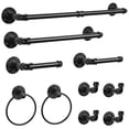 thumbnail image 1 of Set de herrajes para baño CADUKE Industrial, 10 piezas, color negro, 1 of 7