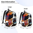 thumbnail image 2 of Rateoe Cow Pattern Durable Canvas Backpack for Men & Women – Stylish & Lightweight – Adjustable Straps, Multiple Pockets – Fits 15-17 Inch LaptopsSmall, 2 of 5