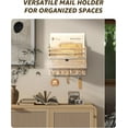 thumbnail image 6 of Farmhouse Mail Organizer Wall Mount – Decorative Key and Mail Holder for Wall with Drawer Organizer and 7 Key Hooks – Apartment Essentials for Home Decor (Natural Wood), 6 of 6
