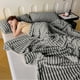 thumbnail image 5 of Xihbxyly Manta de Franela Suave y Acogedora, Cálida y Ligera, de Microfibra, con Diseño a Rayas para Sofá Cama, Comodidad Durante Todo El Año, Regalo Perfecto para La Familia, Disponible En Varios Co, 5 of 7